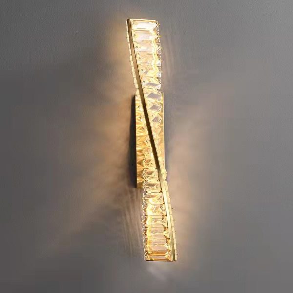 Modern Crystal Light Luxury Spiral Design LED Wall Sconce Lamp - Image 8