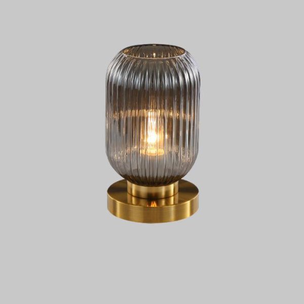 Nordic Striped Glass Oval Design 1-Light Table Lamp - Image 14