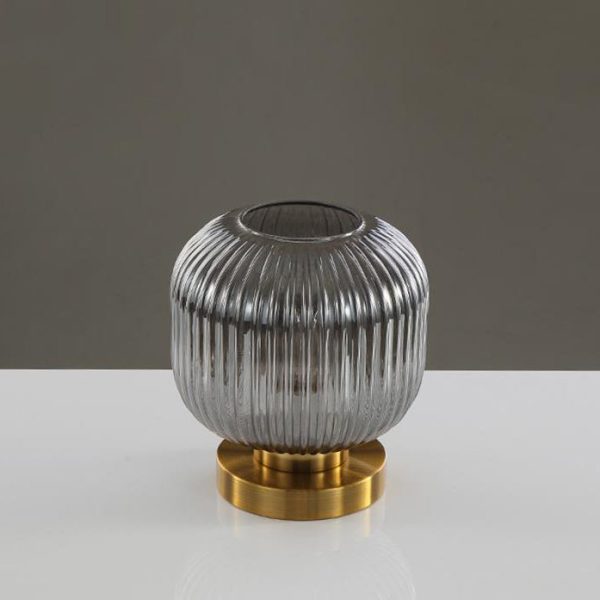 Nordic Striped Glass Oval Design 1-Light Table Lamp - Image 13