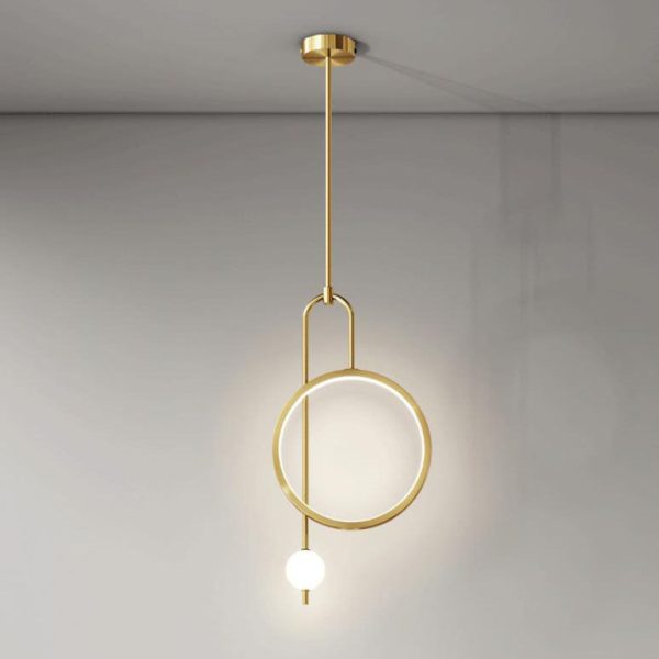 European Minimalist Light Luxury Circular Hardware Acrylic LED Chandelier - Image 5