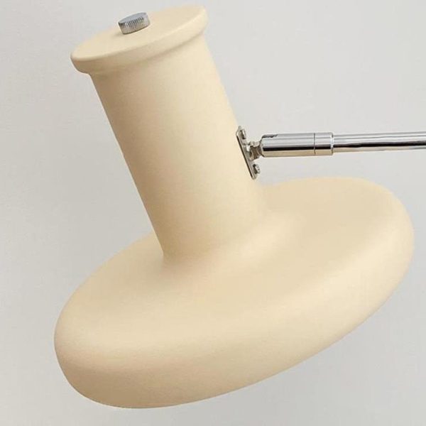 Nordic Minimalist  Beige Swing Arm 1-Light Wall Sconce Lamp - Image 5