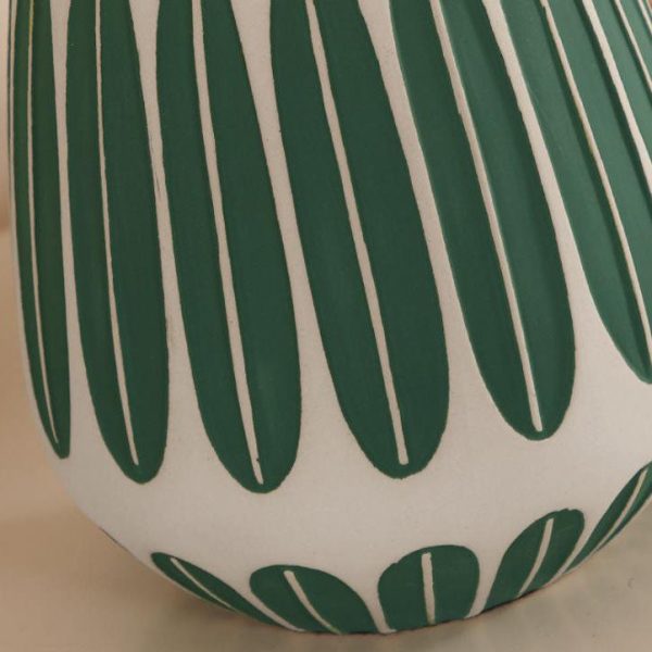 Nordic Vertical Pattern Ceramic Fabric 1-Light Table Lamp - Image 12