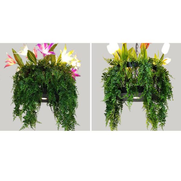 Modern Creative Simulation Plant Flowers Iron 12/13-Light Chandelier - Image 6