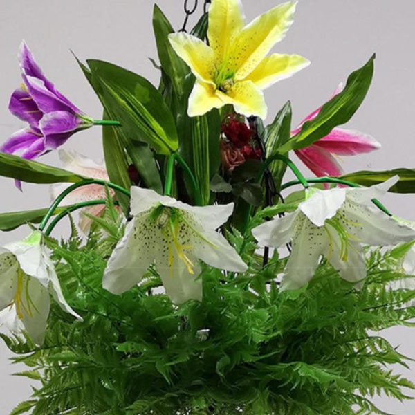 Modern Creative Simulation Plant Flowers Iron 12/13-Light Chandelier - Image 14