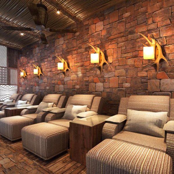 Modern Retro Antler 1-Light Glass Wall Sconce Lamp - Image 2