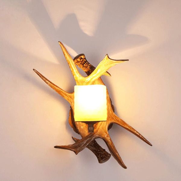 Modern Retro Antler 1-Light Glass Wall Sconce Lamp - Image 6