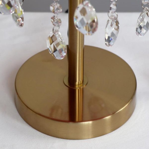 Nordic Creative Feather Round Crystal Tassel 1-Light Table Lamp - Image 10