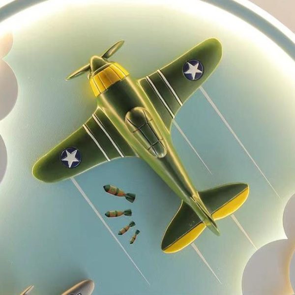 Modern Cartoon Resin Airplane Pegasus Acrylic Shade LED Kids Flush Mount Ceiling Light - Image 10