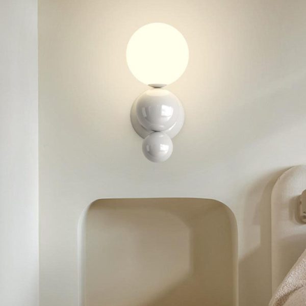 Modern Cream Style Children's Wrought Iron Sphere 1-Light Wall Sconce Lamp - Image 12