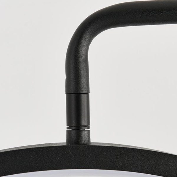 Modern Minimalist Half-Moon Iron Retractable LED Standing Floor Lamp - Image 6