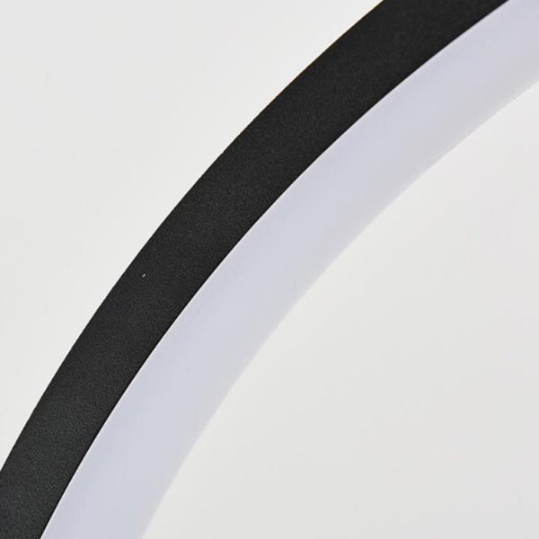 Modern Minimalist Half-Moon Iron Retractable LED Standing Floor Lamp - Image 8