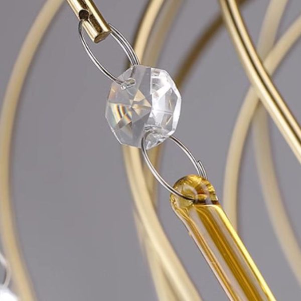 Traditional French Teardrop Copper Glass 4/6/10 Light Chandelier For Living Room - Image 9