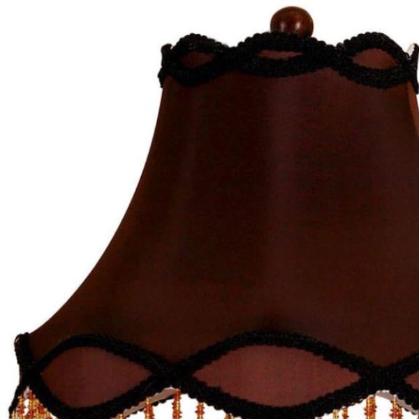 Traditional European Horse Round Trapezoidal Resin Fabric 1-Light Table Lamp For Bedroom - Image 5