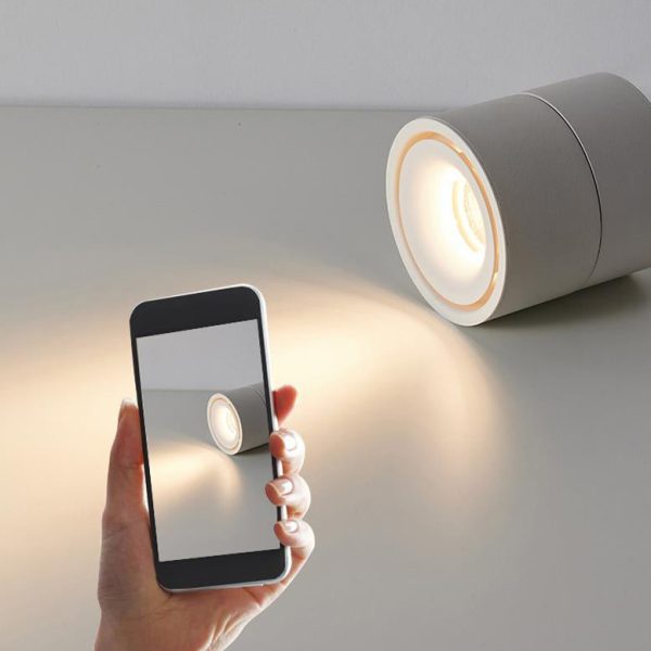 Modern Minimalist Cylinder Adjustable Angle Aluminum LED Flush Mount Ceiling Light For Living Room - Image 13