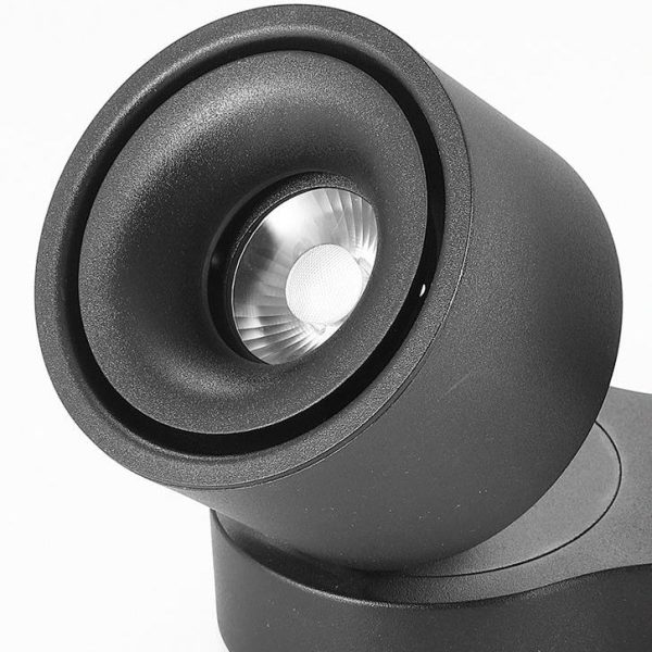 Modern Minimalist Cylinder Adjustable Angle Aluminum LED Flush Mount Ceiling Light For Living Room - Image 5