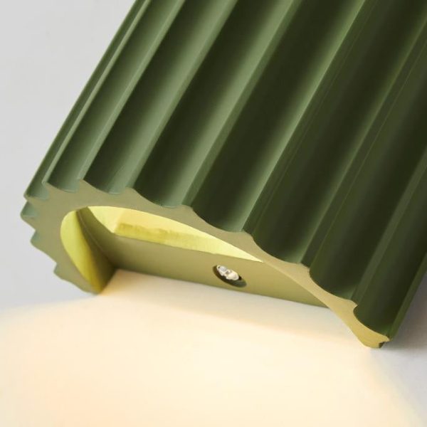 Contemporary Scandinavian Resin Half Column 2-Light Wall Sconce Lamp For Hallway - Image 10
