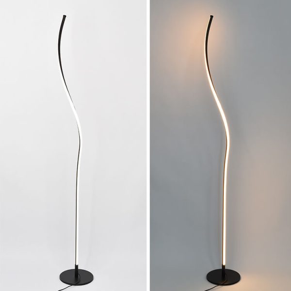 Minimalist Line 1-Light Bending Line LED Floor Lamps - Image 10
