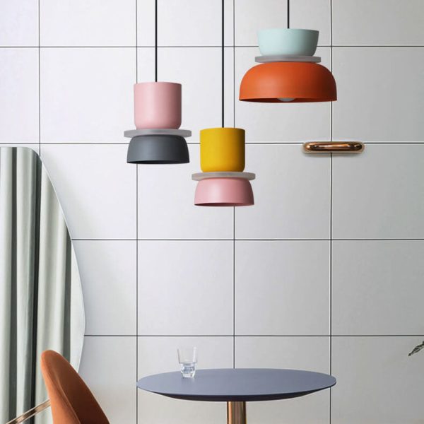 Nordic Colorful Macaron 1-Light LED Pendant Light - Image 7