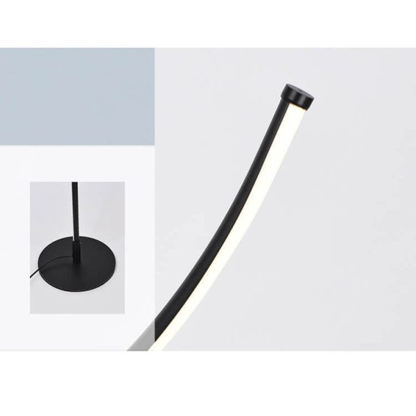 Minimalist Line 1-Light Bending Line LED Floor Lamps - Image 4