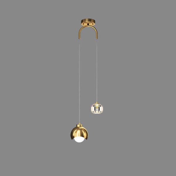 European Style Light Luxury Iron Brass LED Island Light Chandelier - Image 6