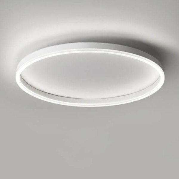 Nordic Minimalist Circle Ring Iron Acrylic LED Flush Mount Ceiling Light - Image 8