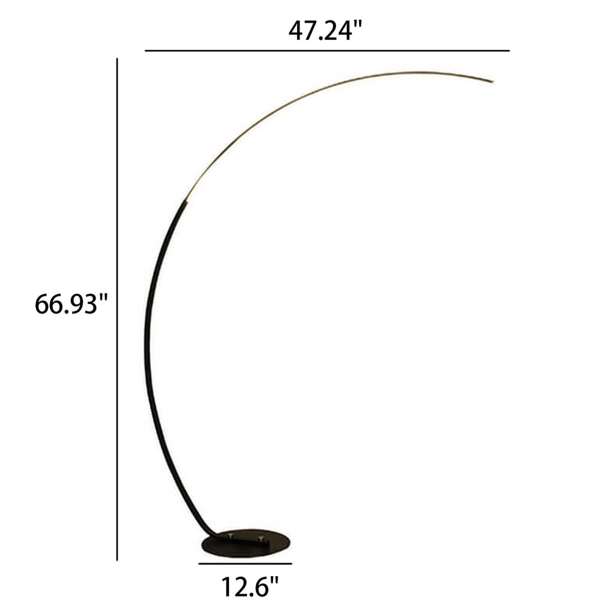 Minimalist Curved Line LED Aluminum Standing Floor Lamp - Image 10