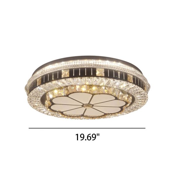 Nordic Light Luxury Round Design Multi-Style LED Flush Mount Light - Image 3