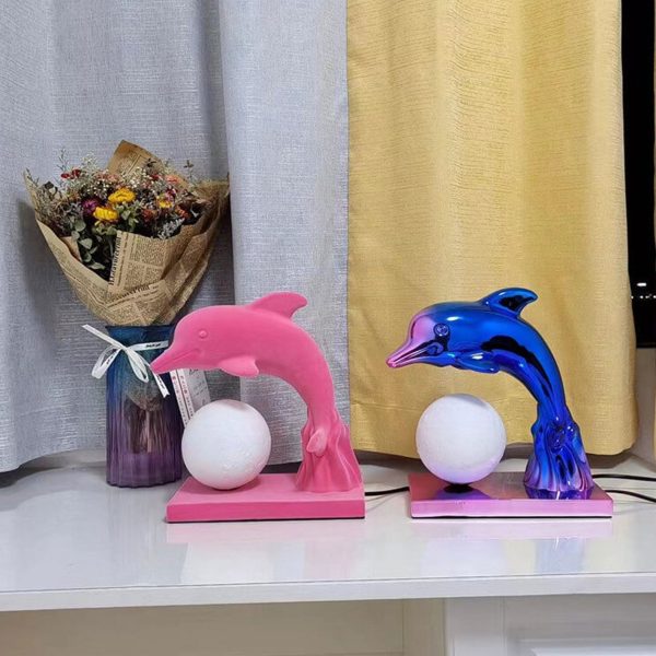 Nordic Creative Dolphin Ball Shade 1-Light Table Lamp - Image 19