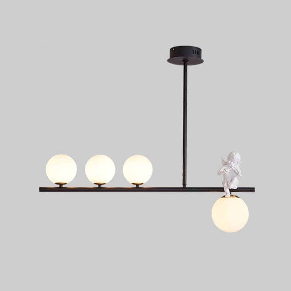 Nordic Luxury Long Glass Ball Angel Island Light 3/4 Light Chandelier - Image 5