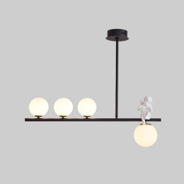 Nordic Luxury Long Glass Ball Angel Island Light 3/4 Light Chandelier - Image 5