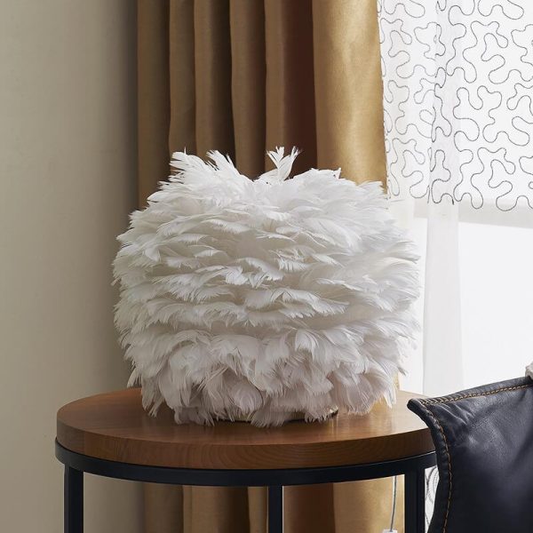 Modern Feather 1-Light Ball-Shaped Table Lamps - Image 2