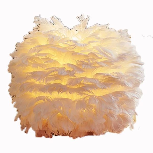 Modern Feather 1-Light Ball-Shaped Table Lamps - Image 9