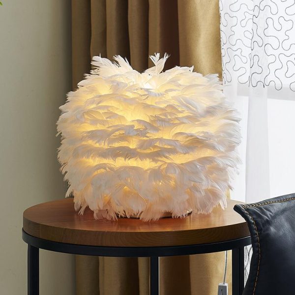 Modern Feather 1-Light Ball-Shaped Table Lamps - Image 4