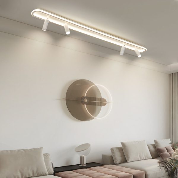 Long Rectangular LED 3 Step Dimming Modern Ceiling Light with Spotlight - Image 10