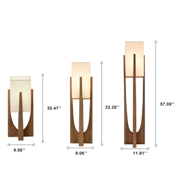 Modern Fabric Solid Wood 1-Light Standing Floor Lamps - Image 6