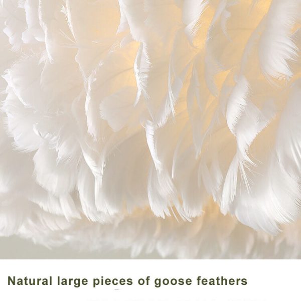Modern Goose Feathers 1-Light Flush Mount Lighting - Image 11