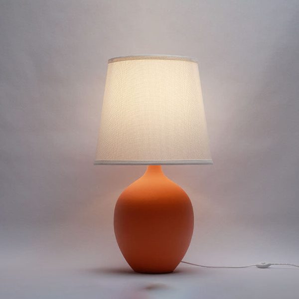 Nordic Fabric Shade Color Ceramic Base 1-Light Table Lamp - Image 4