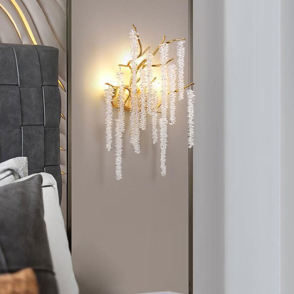 Modern Light Luxury Tree Branch Crystal 3-Light Wall Sconce Lamp - Image 22