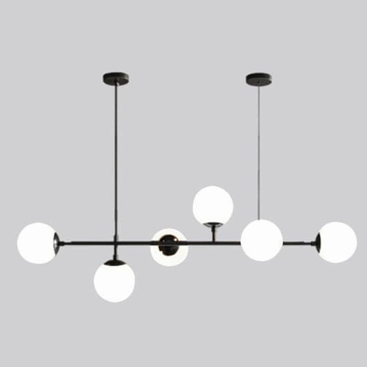 Modern Minimalist Long Glass Round Globe Island Light 6-Light Chandelier - Image 6