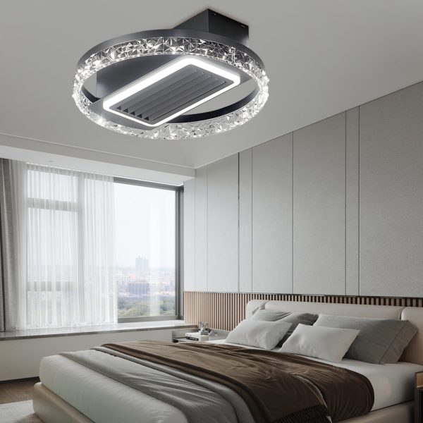19.7 In. Nordic 6 Speeds Bladeless Ceiling Fan with LED Light, Remote Control - Image 7