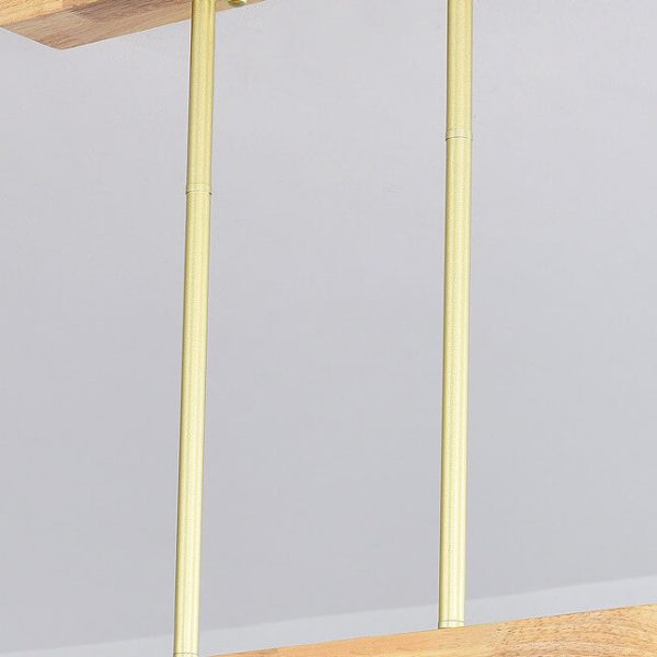 Nordic Solid Wood Cone Glass Shade 3/4 Light Island Light Chandelier - Image 8