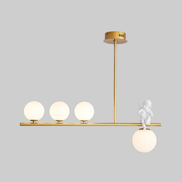 Nordic Luxury Long Glass Ball Angel Island Light 3/4 Light Chandelier - Image 7