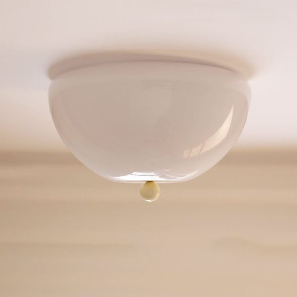 Nordic Minimalist Iron Round Glass Shade 4-Light Flush Mount Ceiling Light - Image 14