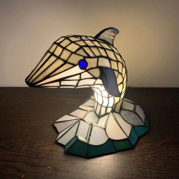Tiffany Creative Animal Stained Glass 1-Light Decorative Table Lamp - Image 2