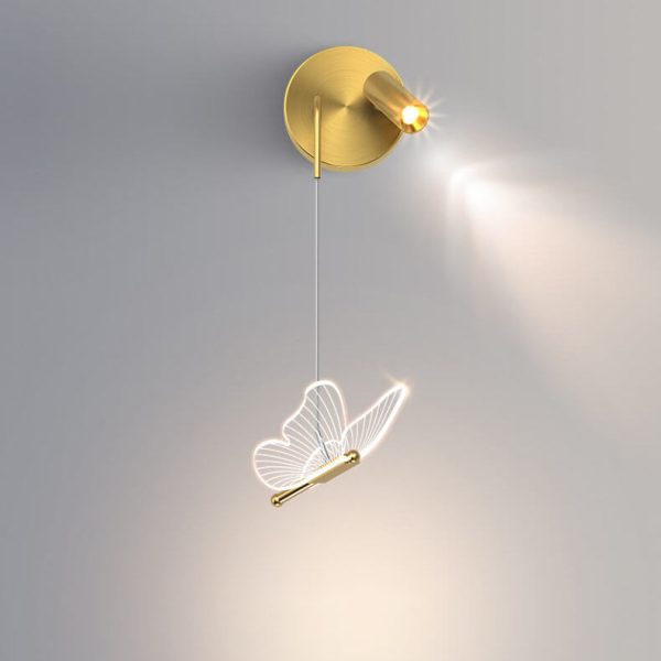 Nordic Light Luxury Butterfly Spotlight Design LED Wall Sconce Lamp - Image 2