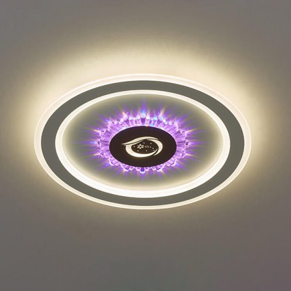 Round Acrylic Simple LED Flush Mount Light - Image 17