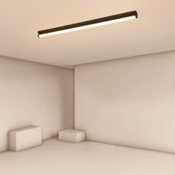 24'' 30'' Rectangular LED Modern Flush Mount Lighting White Black Ceiling Lights - Image 5