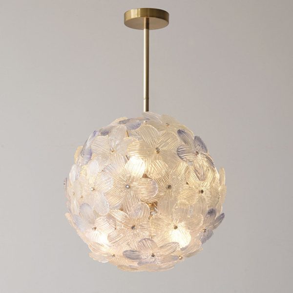 Modern Art Deco Cinquefoil Spherical Cylindrical Glass Iron 6/8 Light Chandelier For Living Room - Image 19