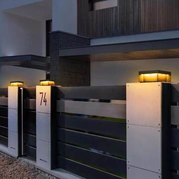 Solar Modern Simple Glass Cuboid LED Outdoor Landscape Light - Image 20