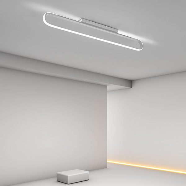 24'' Rectangle LED Black Flush Mount Ceiling Light Wall Lights - Image 2